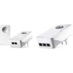 devolo Magic 2 WiFi 6 Starter Kit, WLAN Powerline Adapter - up to 2,400 Mbit/s & LAN Powerline Adapter, Magic 2 LAN Triple Expansion Adapter