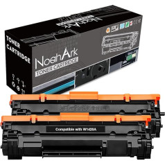 NoahArk Compatible with 142A W1420A (With New Chip) 142X W1420X Toner Cartridges Replacement for Laserjet M110 M110w MFP M139 M139w M140 M140w Printer (2 Black)
