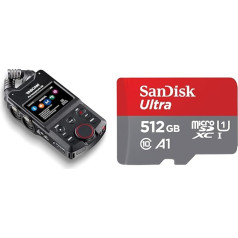 Tascam Portacapture X6 - High Resolution Handheld Multi-Track Recorder & SanDisk Ultra Android microSDXC UHS-I Memory Card 512 GB + Adapter