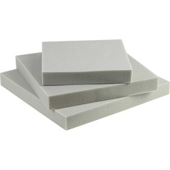 SEEBAUER Living Foam, Medium RG 35/40 (Medium Firm), 60 x 60 x 10 cm, Foam Panel, Seat Cushion, Foam to Cut