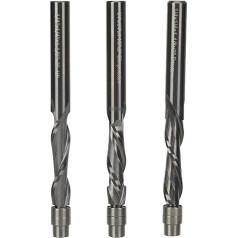 Spiral-Spülfräserkopf-Set, effizientes Spiral-Spülfräsen, massiver Fräser zum Schneiden von abrasiven Materialien, 3 Trimmer und Aufbewahrungsboxen im Lieferumfang enthalten
