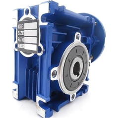 Reducer 63B5 Input Round Flange NMRV030 Gear 5.51 Inch 140 mm Flange 3.74 Inch 95 mm Rebate 0.43 Inch 11 mm Input Bore Speed Reducer Worm Gear Motor Reducer (Ratio 50 to 1)