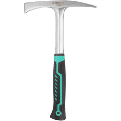 HARFINGTON Schweißhammer, 794 g, Schlackenentfernungswerkzeug, Carbon-Schweißhammer mit geschmiedeter Stahlkonstruktion und TPR-Stoßdämpfungsgriff für Steinpick, geschmiedete Ziegel, Weiß/Grün