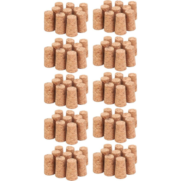 Toranysadecegumy Pack of 100 Conical Cork Stoppers DIY Art Model Construction 22 x 17 x 35 mm