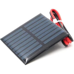WEIJ Mini-Solarzellenmodul, 55 mm x 55 mm, 4 V, 60 mA, Poly-Mini-Solarzellen-Modul mit 30 cm Kabel, DIY für Ladegerät