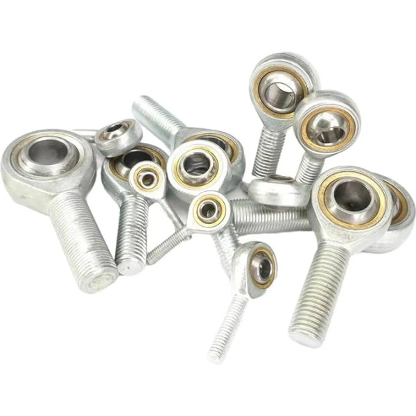 Left Hand/Right Hand Thread Fit Size 3/4/5/6/8/10/12mm Male Bearing Steel Rod End Joint Bearings(12mm M12x1.75,Left Hand Thread)