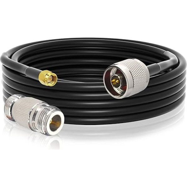 YILIANDUO LoRa Antenna Extension Cable N Male to SMA Male Coaxial 0 Y240 Cable + N Female Adapter for WLAN Router LoraWan Gateway Antenna RAK Nebra Bobcat HNT Helium Hotspot Miner Antenna
