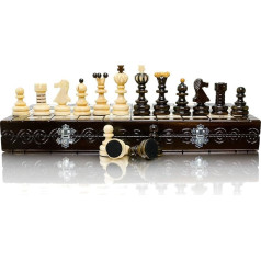 Stunning PEARL XL Large Wooden Chess Set 42cm / 16in. Very Popular Europen Hand Crafted Chess