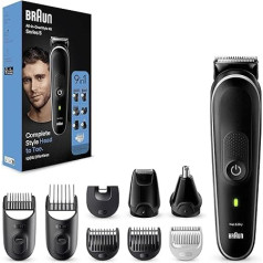 Braun MGK5410 All-In-One Beard Care Bodygroomer Set, Beard Trimmer, Trimmer/Hair Trimmer, Men's Hair Clipper, Rechargeable, 100 Minutes Wireless Running Time
