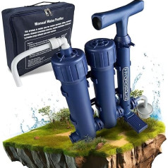 Aora Hydrosolve Outdoor Water Filter [Pump & Ultra Filtration Technology] - Drinking Water Filter for Outdoor Survival and Camping - Emergency Equipment - Drinking Water Treatment Outdoor | (Water