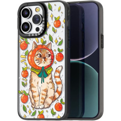 casevivid Compatible with iPhone 15 Pro Max Case, Cute Aesthetics - Durable Fashion Funny Phone Case - Kitty Cat Pattern Cover Design for iPhone 15 Pro Max 6.7 Inch Black