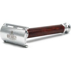 Brent Berkeley Men's The Original Safety Razor Safety Razor - Brass - Sandalwood - Durable Razor Blade - Double-Edged Razor - Reduces Bumps and Irritation - Brown