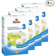 Holle Organic Follow-on Milk 3, Goat's Milk Based, Pack of 4 (4 x 400 g)