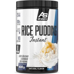 ALL STARS Rice Pudding Instant (400 g, Neutral) - 100% Rice Flour for Rice Pudding - Energy Supplier for Training & Everyday Use - Coarse Grain Rice Flakes without Added Sugar, Low Fat & Quick