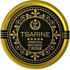 Black Sturgeon Caviar | Siberian Sturgeon | Acipenser Baerii | Fish Caviar | Malossol Caviar | Black Caviar | Brand - TSARINE Caviar | Free Express Cooling Delivery (100g)