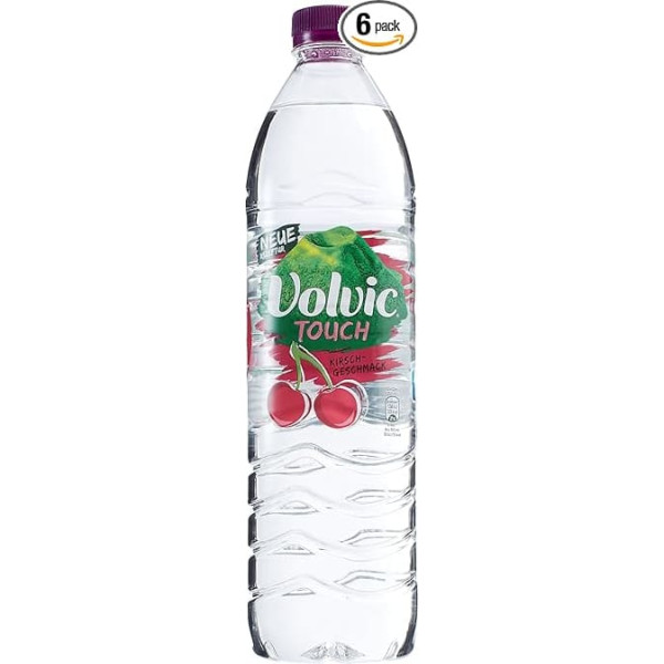 Volvic DPG Touch Cherry MW, Pack of 6, Disposable (6 x 1.5 L)