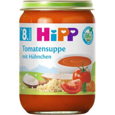 HiPP Organic Soup from 8 Months Tomato Soup with Chicken, 190 g, Pack of 6 (6 x 190 g)