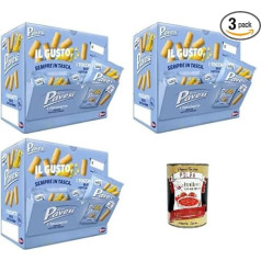 Gran Pavesi Tocchetti di mais corn pieces, 3 x displays with 32 bags of 32 g + Italian Gourmet polpa 400 g