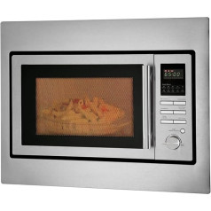 Built-in Microwave Oven with Frame and Stainless Steel Hot Air And, 25 Litre, 900 Watt Grill Cooking Chamber Timer with Beep, Silver,