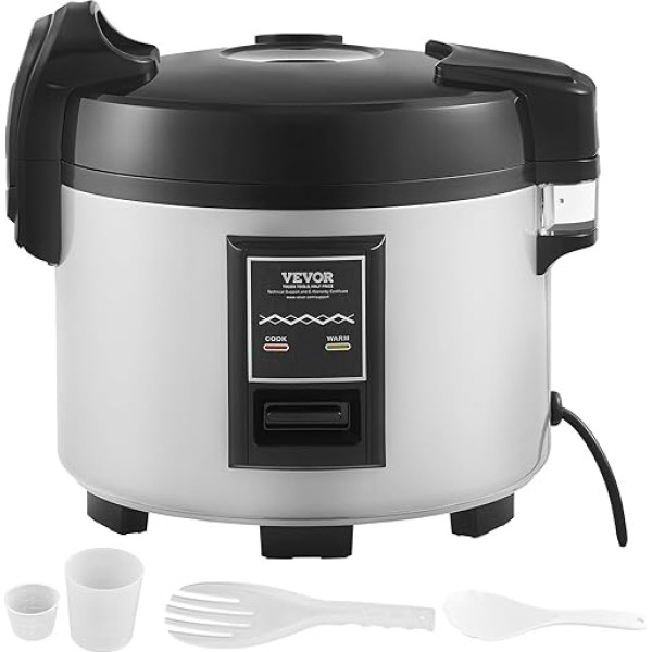 VEVOR Commercial Rice Cooker, 60 Cup Rice Cooker, 13 Litre Large Rice Cooker and Warming Holder with Non-Stick Inner Pot, Fast Cooking and 12 Hours Warming
