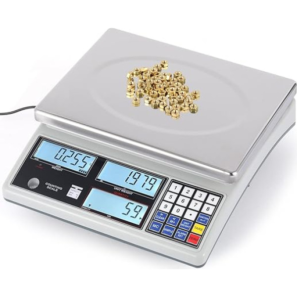Industrial Digital Scales for Parts and Coins kg/g/lb Electronic Scales for Industrial Parts (10 kg/22 lb, 0.1 g)