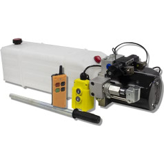 Flowfit 12V DC Double Action Hydraulic Power Pack with 13L Tank, Hand Pump and Wireless Remote ZZ016226