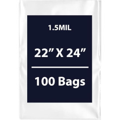 Assorted Size Clear Flat Poly Bags - 22