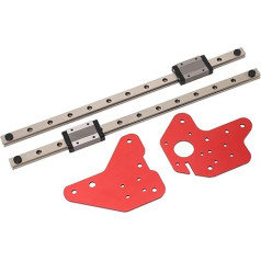 Linear Slide Rail Guide, Double Z Axis Kit, 3D Printer Slide Block with Mounting Plate, Gasket and Wrench for Ender-3 Ender-3pro Ender-3 V2 / CR-10 / CR / 10S