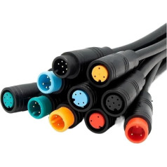 YLQUXEUV 5/20/100 PCS M6/M8 Sensor Ebike Display Cable Connector Bicycle Butt Joint LED Car Power Cord with 20CM Wire(M6 Male 20CM,100 PCS_5P)