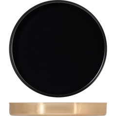 H&h Vassoio Inox Tondo Nero cm 32