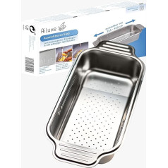 Stainless Steel Sink Strainer Extendible / Kitchen Organiser Variable / Pasta Strainer for Straining / Strainer Basket for Washing Vegetables and Fruits / Camping Tableware