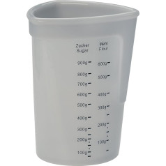 Lurch Silicone Flexible Measuring Jug 1 Litre with Scale for Liquids Flour and Sugar Set, Clear, 12.5 x 12.5 x 17 cm