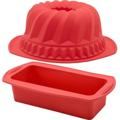 ZOLLNER24 322 Non-Stick Silicone Baking Moulds Red