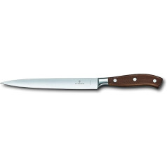 Victorinox, Grand Maître Professional Filleting Knife, Extra Sharp Blade, Straight Cut, 20 cm, Elegant Wooden Handle, Stainless Steel, Brown