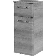 Pelipal Quickset 328 Bathroom Cabinet in Graphite Structure Horizontal Replica, 30 cm Wide, Base Cabinet with 1 Door, 1 Drawer and 1 Shelf