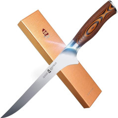 TUO Boning Knife Fillet Knife 18 cm Fish Knife Filleting Knife Meat Knife German Stainless Steel Kitchen Knife with Ergonomic Pakkawood Handle Fiery Phoenix Series