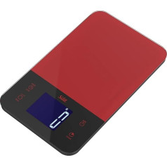 Silit Digital Kitchen Scales with Tare up to 5 kg, Household Scales with Touch Display, Large Weighing Surface, Timer Function