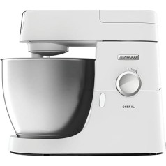 Kenwood Stand Mixer for Baking, Stylish Kitchen Mixer with K Beater, Dough Hook, Whisk and 6.7 Litre Bowl, 1200 W, KVL4100W, White