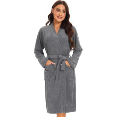 Ymmchy Soft Bathrobe Women's Terry Cloth Dressing Gown Lightweight Sauna Gown Women Sauna Robe