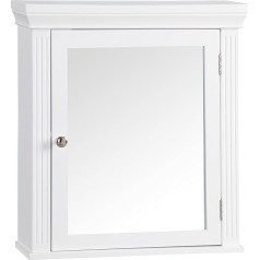 Teamson Home Bathroom Wooden Mirrored Medicine Cabinet White 6544