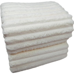 SOFTBATFY Soft Bath Towels Set, Microfibre Ribbed Oversized Bath Towels Extra Large for Bathroom, Home, Hotel, Spa, Beach, Pool, Gym (Beige, Bath Sheet - Set of 2)