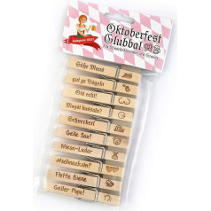 Oktoberfest Glubbal Clothes Pegs with Engraving and Motif for Oktoberfest and Corporate Party (Sexy)