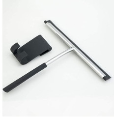 Euroshowers Clean Lux Stainless Steel Shower Squeegee with Rubber Holder