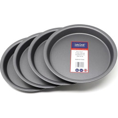 Lets Cook Cookware Set of 4 Fixed Base Sandwich Moulds for Layered Cakes 18cm Air Fryer Compatible Made in the UK with PFOA and BPA Free Non-Stick Coating