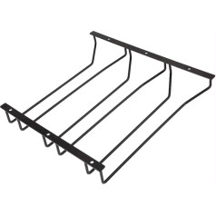 Dianoo 12 Inch Black Wine Glass Rack, Wine Glass Holder Under Shelf, Stemglass Rack Under Cabinet 3 Rows