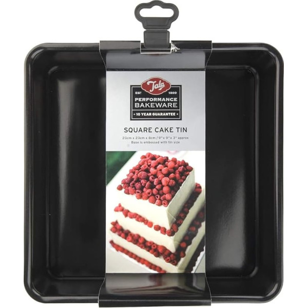 Tala Square Cake Tin, Black, 23 cm