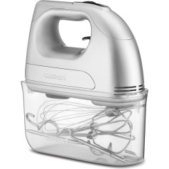 Cuisinart Power Advantage 7-Speed Hand Mixer | Whisk | Dough Hook | Stainless Steel Whisk | 7 Speeds | 200 W Motor | Clip-on Storage Case | Electric Hand Mixer for All