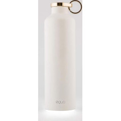 EQUA Smart Water Bottle - 23 oz - Bluetooth Connection with App and Light Signal Reminders - Double-Walled Vacuum Insulated Stainless Steel Flask - Metal Lid, White, MT 14