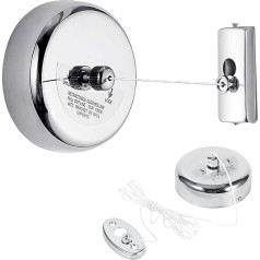 Single Retractable Washing Line, Stainless Steel Retractable Washing Line, Stainless Steel Retractable Washing Line, Stainless Steel Tumble Dryer Single Washing Line for Home Indoor and Outdoor Use