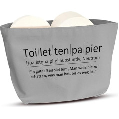 COZYINT Funny Toilet Paper Storage Grey | Space-Saving Toilet Paper Storage as a Gift or Gift Idea Toilet/Toilet | Toilet Paper Holder Basket (Toilet Paper Inscription)